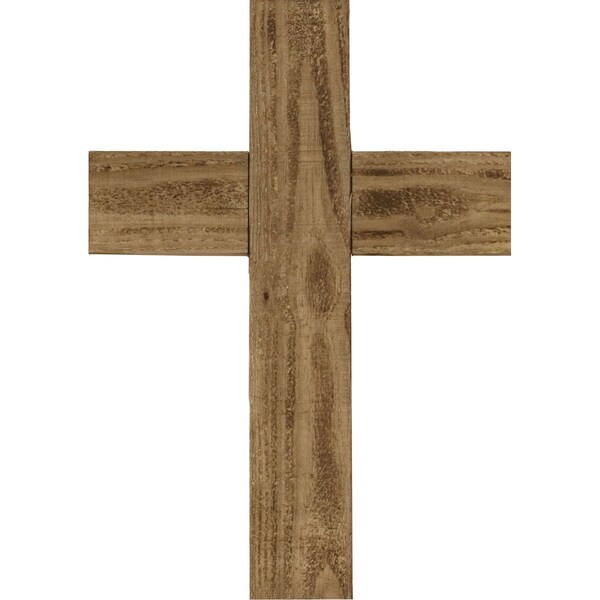 Ekena Millwork 16"W x 24"H x 3/4"D Vintage Farmhouse Cross, Barnwood Decor Collection, Natural Barnwood DECR016X024X0750CRSUF - main